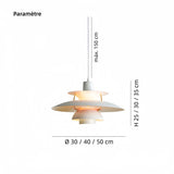 Suspension design scandinave en métal pour salle à manger