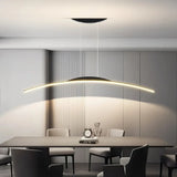 Suspension en arc minimaliste LED dimmable pour la salle à manger