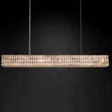 Suspension en cristal rectangulaire moderne pour salle à manger