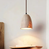 Suspension en travertin cloche japonaise LED pour chevet