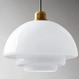 Suspension verre opale scandinave pour salle à manger