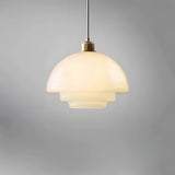 Suspension verre opale scandinave pour salle à manger
