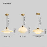 Suspension verre opale scandinave pour salle à manger