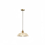 Suspension vintage en verre nervuré réglable en hauteur pour salle à manger