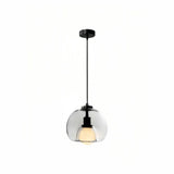 Suspension moderne en verre LED à hauteur réglable pour salle à manger