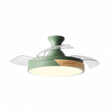 Ventilateur de plafond à pales rétractables silencieux LED dimmable mode été hiver pour chambre
