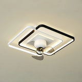 Ventilateur de plafond avec lumière LED design moderne oscillation à 360° moteur DC silencieux dimmable 6 vitesses pour chambre