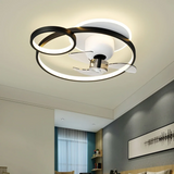Ventilateur de plafond avec lumière LED design moderne oscillation à 360° moteur DC silencieux dimmable 6 vitesses pour chambre
