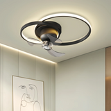 Ventilateur de plafond avec lumière LED design moderne oscillation à 360° moteur DC silencieux dimmable 6 vitesses pour chambre