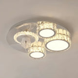 Ventilateur de plafond avec lumière LED en cristal moderne silencieux 3 vitesses mode Été Hiver Ø 50 cm pour chambre