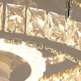 Ventilateur de plafond avec lumière LED en cristal moderne silencieux 3 vitesses mode Été Hiver Ø 50 cm pour chambre