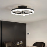 Ventilateur de plafond avec lumière design moderne LED dimmable moteur DC silencieux Ø 50 cm pour chambre
