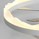 Ventilateur de plafond avec lumière design moderne LED dimmable moteur DC silencieux Ø 50 cm pour chambre