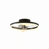 Ventilateur de plafond avec lumière design moderne LED dimmable moteur DC silencieux Ø 50 cm pour chambre