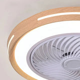 Ventilateur plafond avec lumière silencieux rond moderne LED dimmable avec moteur DC Ø 50 cm pour chambre