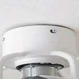 Ventilateur de plafond avec lumière silencieux rond LED dimmable moteur DC Ø 50 cm pour chambre