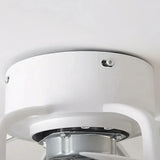 Ventilateur plafond avec lumière silencieux rond moderne LED dimmable avec moteur DC Ø 50 cm pour chambre