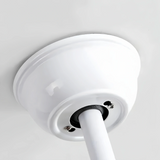 Ventilateur de plafond blanc avec lumière LED 6 pales moderne silencieux moteur DC à 6 vitesses mode été hiver minuterie pour salon