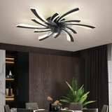 Ventilateur de plafond design moderne avec lumière LED silencieux mode été hiver 6 vitesses et minuterie pour chambre