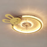 Ventilateur de plafond enfant moderne doré avec lumière LED dimmable moteur DC silencieux 3 vitesses mode été hiver