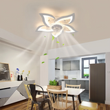 Ventilateur de plafond lumière fleur silencieux dimmable moteur DC avec télécommande mode été hiver Ø50 cm pour chambre