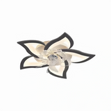 Ventilateur de plafond lumière fleur silencieux dimmable moteur DC avec télécommande mode été hiver Ø50 cm pour chambre