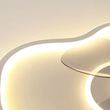 Ventilateur de plafond moderne avec lumière LED dimmable et moteur DC silencieux pour chambre