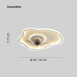 Ventilateur de plafond moderne avec lumière LED dimmable et moteur DC silencieux pour chambre