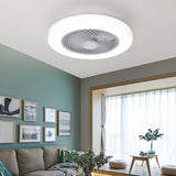 Ventilateur de plafond sans pales silencieux avec lumière LED dimmable mode été hiver pour chambre