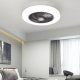 Ventilateur de plafond sans pales silencieux avec lumière LED dimmable mode été hiver pour chambre