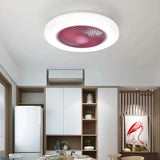 Ventilateur de plafond sans pales silencieux avec lumière LED dimmable mode été hiver pour chambre