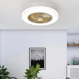 Ventilateur de plafond sans pales silencieux avec lumière LED dimmable mode été hiver pour chambre