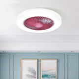 Ventilateur de plafond sans pales silencieux avec lumière LED dimmable mode été hiver pour chambre