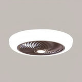 Ventilateur de plafond sans pales silencieux avec lumière LED dimmable mode été hiver pour chambre