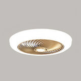 Ventilateur de plafond sans pales silencieux avec lumière LED dimmable mode été hiver pour chambre