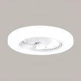Ventilateur de plafond sans pales silencieux avec lumière LED dimmable mode été hiver pour chambre