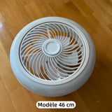 Ventilateur de plafond silencieux sans pales avec lumière LED dimmable rond moderne mode été hiver pour chambre