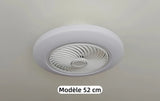 Ventilateur de plafond silencieux sans pales avec lumière LED dimmable rond moderne mode été hiver pour chambre