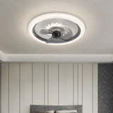 Ventilateur de plafond silencieux avec lumière moderne LED dimmable 3 vitesses Ø 50 cm pour chambre