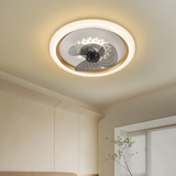 Ventilateur de plafond silencieux avec lumière moderne LED dimmable 3 vitesses Ø 50 cm pour chambre