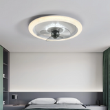 Ventilateur de plafond silencieux avec lumière moderne LED dimmable 3 vitesses Ø 50 cm pour chambre