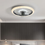Ventilateur de plafond silencieux avec lumière moderne LED dimmable 3 vitesses Ø 50 cm pour chambre
