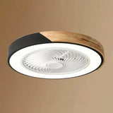 Ventilateur de plafond silencieux avec lumière LED dimmable rond scandinave couleur macaron moteur DC 6 vitesses mode été hiver pour chambre