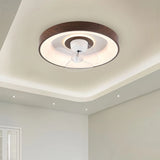 Ventilateur de plafond silencieux avec lumière scandinave LED dimmable moteur DC 6 vitesses avec oscillation à 360° pour chambre