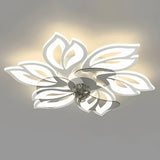 Ventilateur plafond design moderne avec lumière LED dimmable silencieux réversible 6 vitesses pour chambre