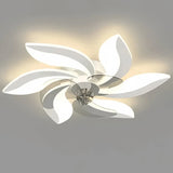 Ventilateur plafond design moderne avec lumière LED dimmable silencieux réversible 6 vitesses pour chambre