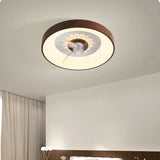Ventilateur de plafond avec lumière silencieux LED dimmable moteur DC mode été hiver scandinave Ø 50 cm pour chambre