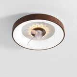 Ventilateur de plafond avec lumière silencieux LED dimmable moteur DC mode été hiver scandinave Ø 50 cm pour chambre
