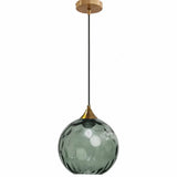 Suspension Boule en Verre Coloré Design Moderne pour Salle à Manger