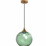 Suspension Boule en Verre Coloré Design Moderne pour Salle à Manger